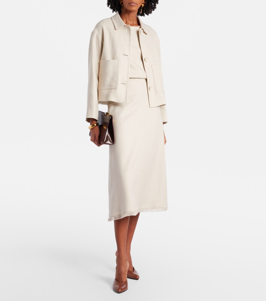  's Max Mara 's Max Mara Jacke Dattero Aus Einem Leinengemisch 