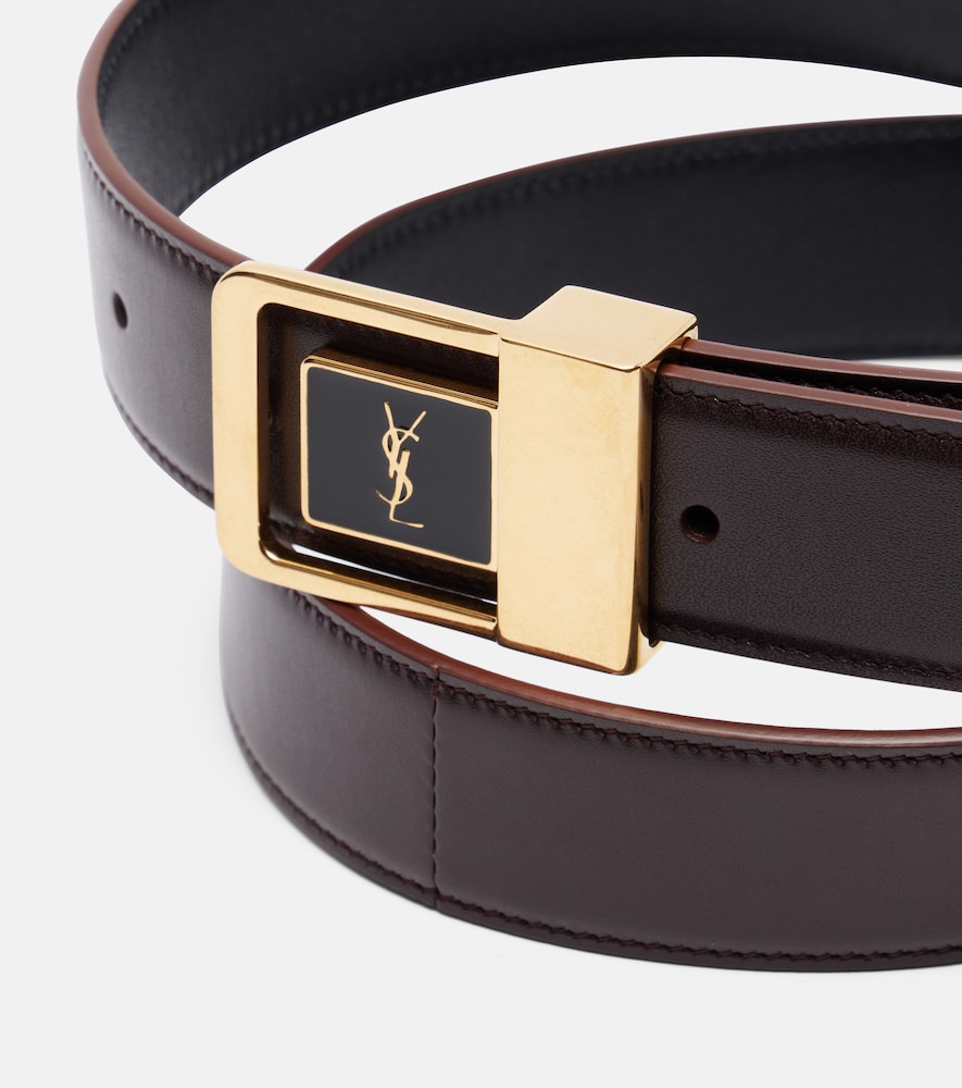 Saint Laurent Saint Laurent Cassandre Leather Belt 