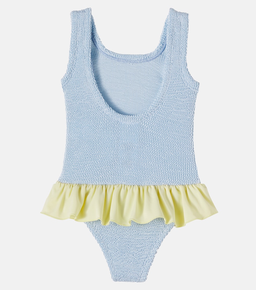  Hunza G Kids Hunza G Kids Denise Ruffled Swimsuit 