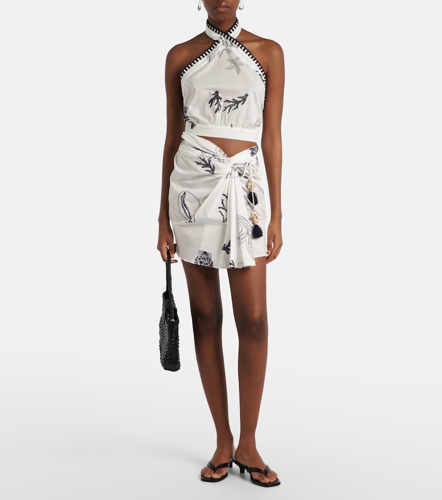 Tilda Printed Cotton Wrap Skirt