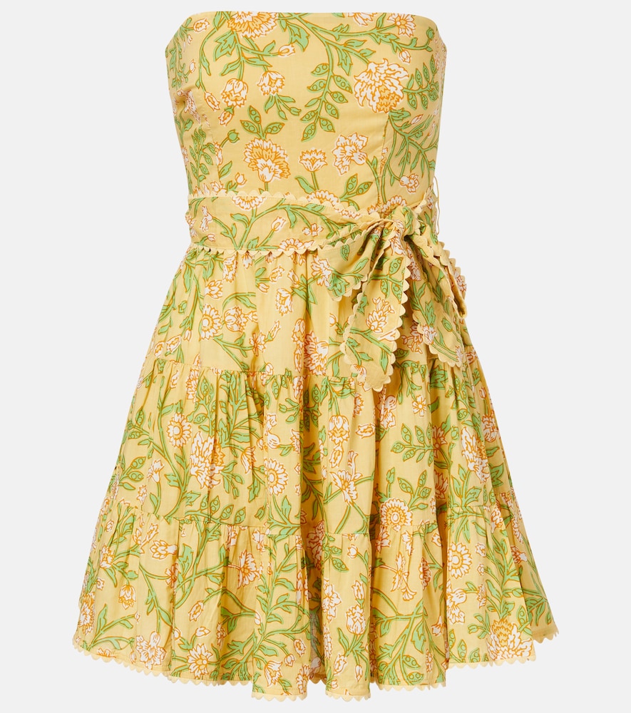 Poupette St Barth Christine cotton bandeau minidress