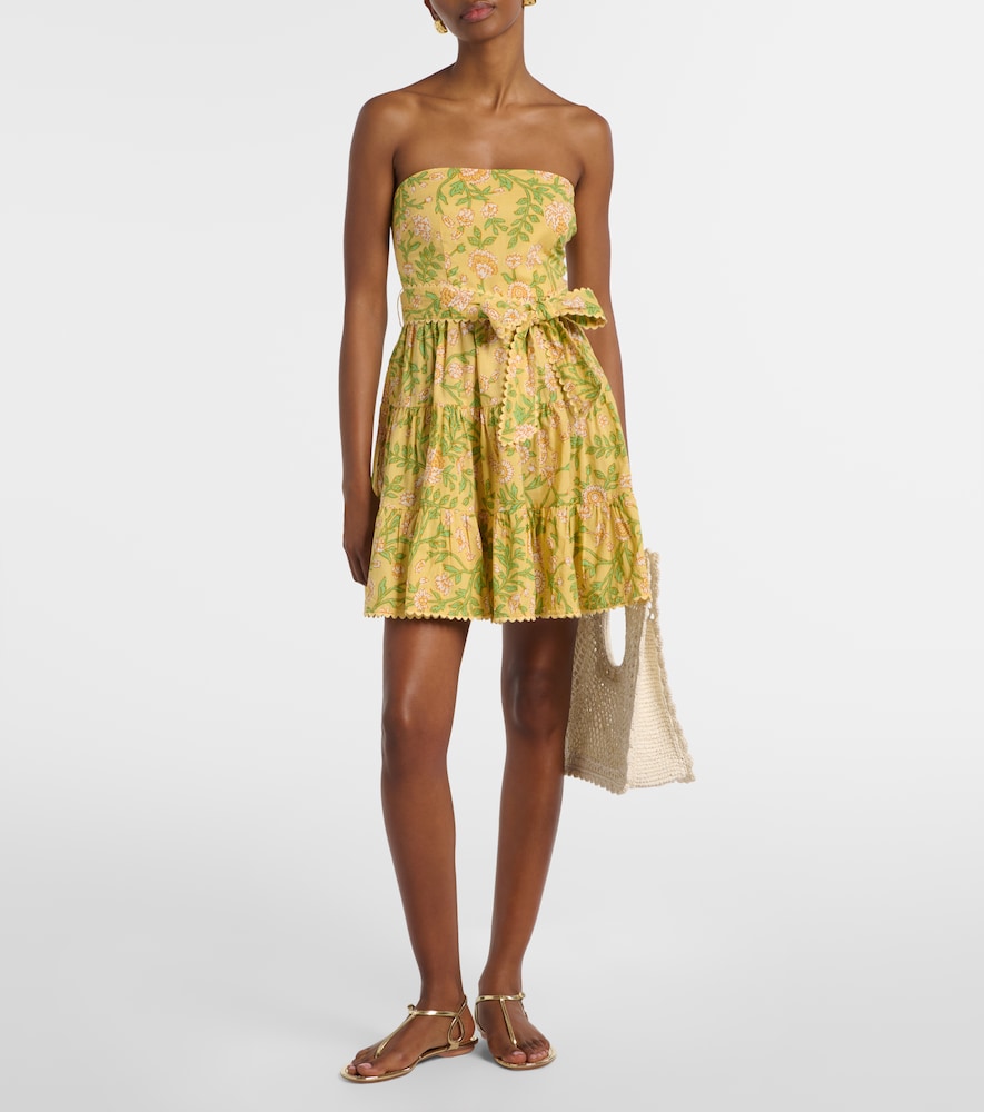 Poupette St Barth Christine cotton bandeau minidress