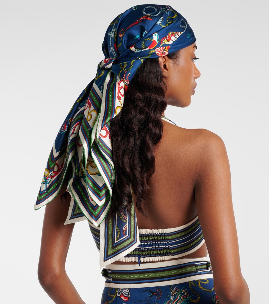 Alémais Printed silk twill scarf