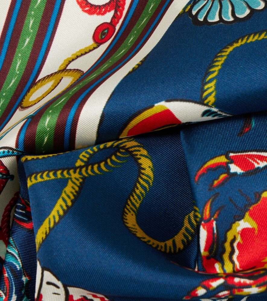  Alemais Alã©mais Printed Silk Twill Scarf 