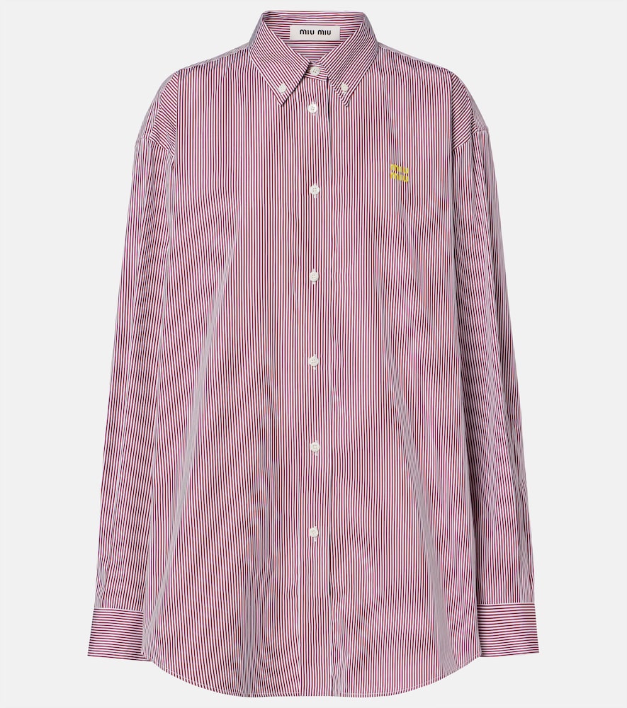 Miu Miu Striped oversized cotton shirt