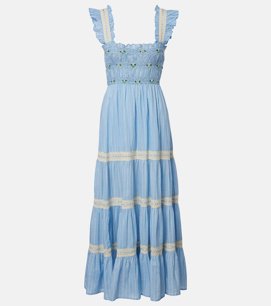 Midikleid Aubrie aus Baumwolle mit Spitze