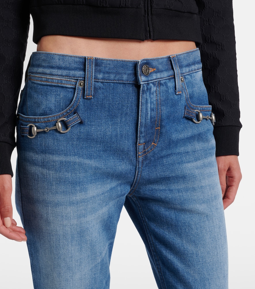 Horsebit Flared Jeans
