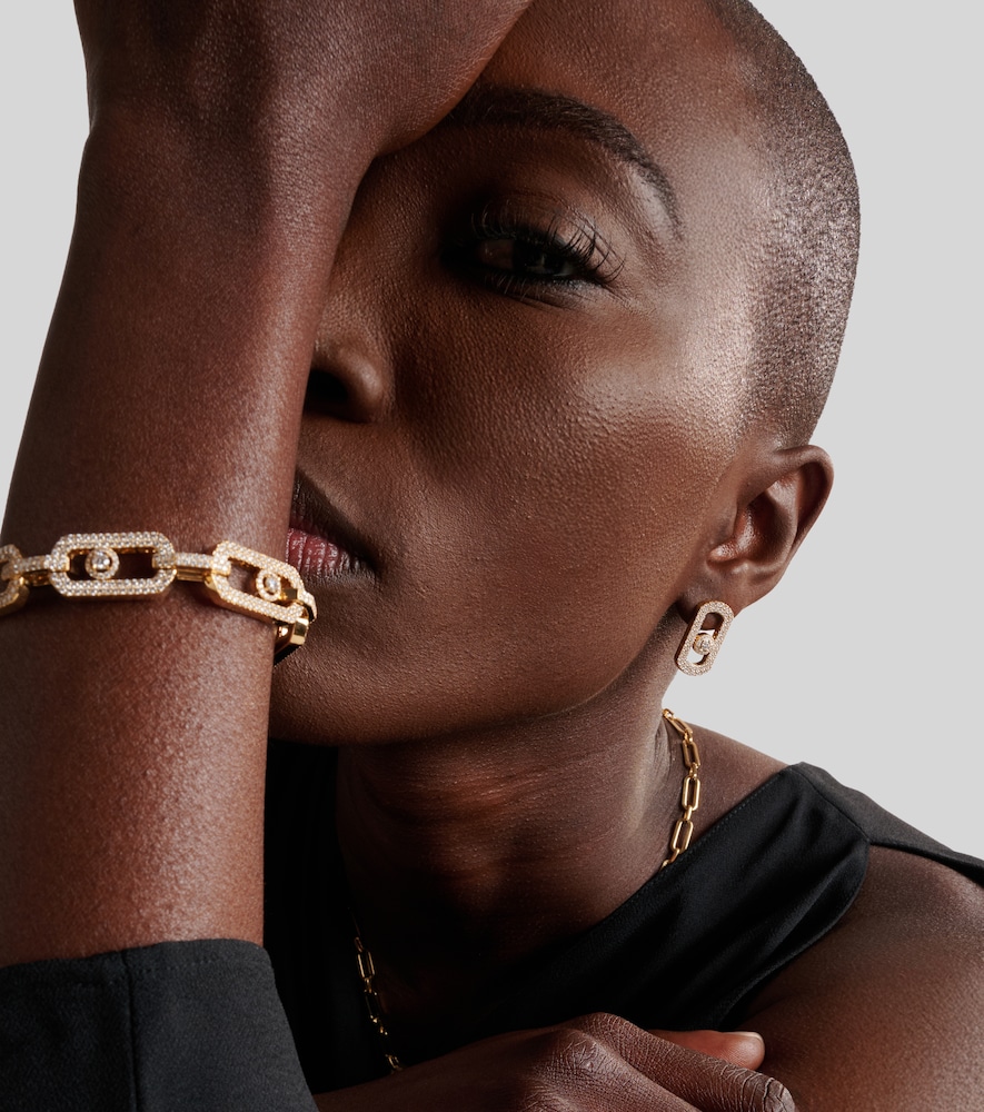 Messika So Move 18kt gold earrings with diamonds