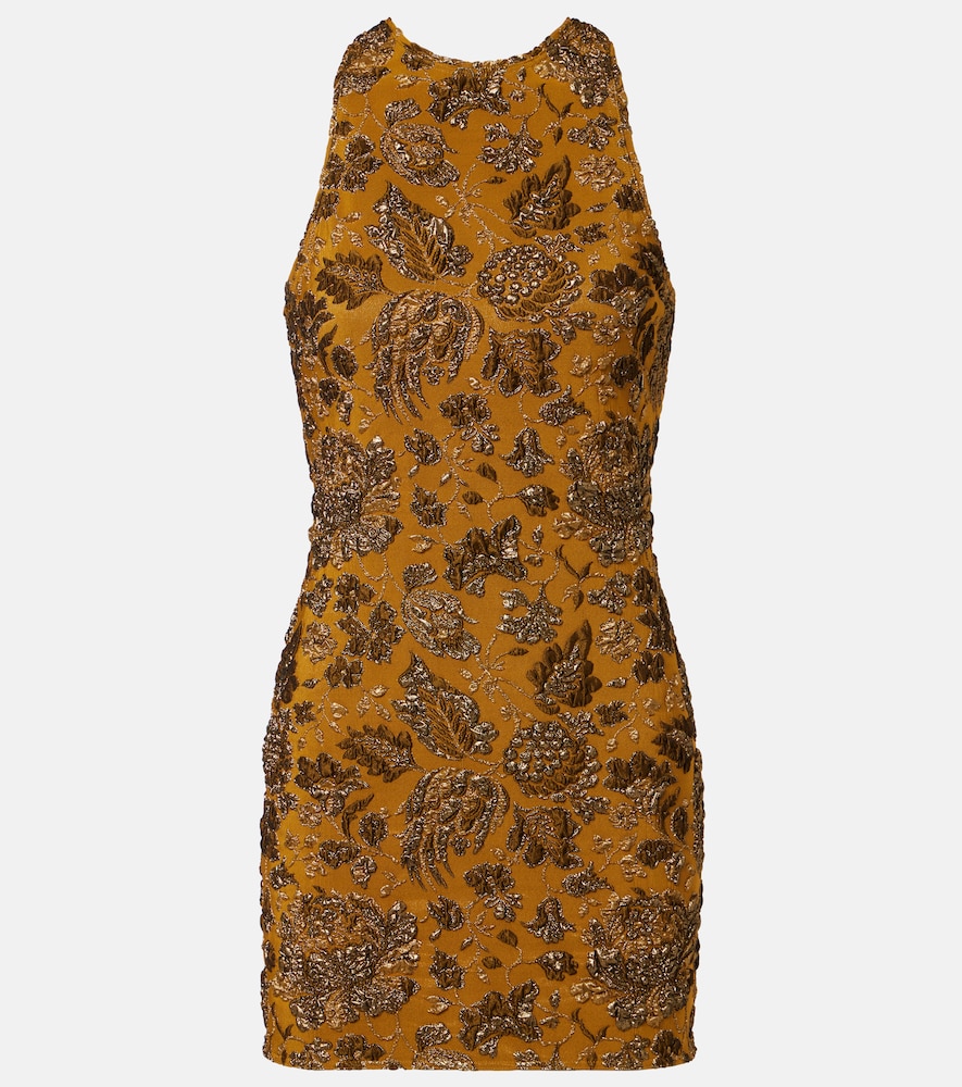 Minikleid aus Brokat