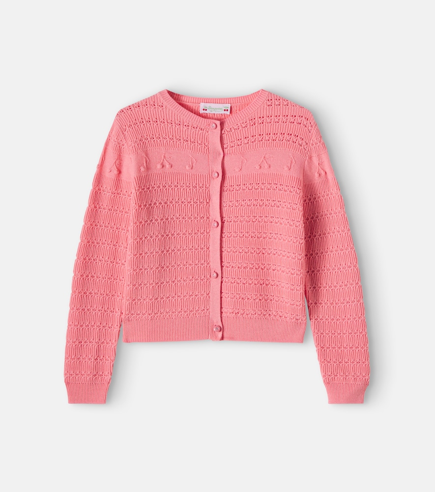 Cardigan Mia in lana e cotone con ricamo