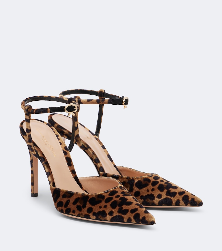 Pumps slingback in velluto