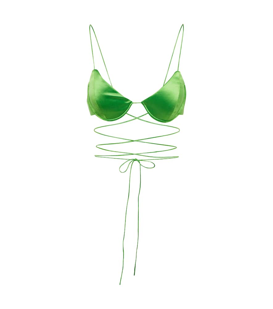 Alex Perry Comer satin bralette