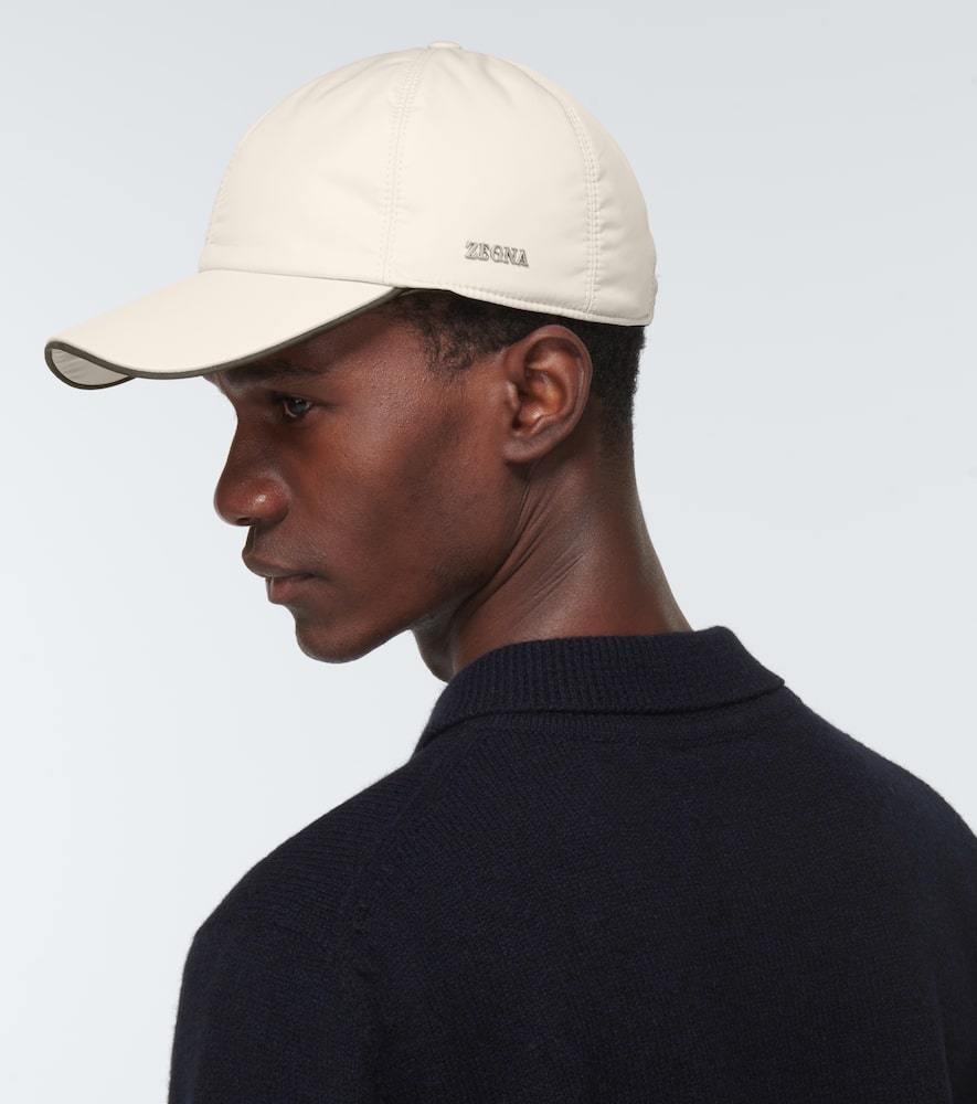 Shop Zegna Zephyr Technical Baseball Cap In White