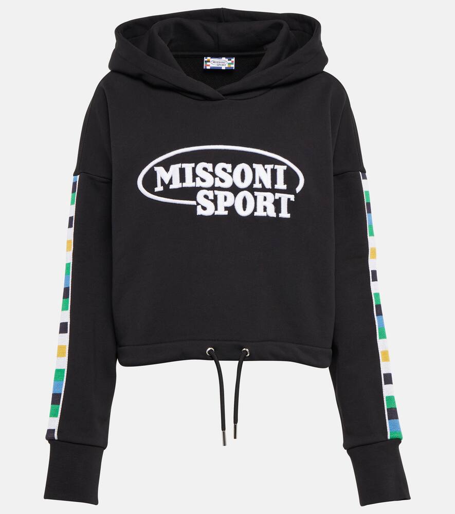 Missoni Logo-print Drawstring Hoodie In Black