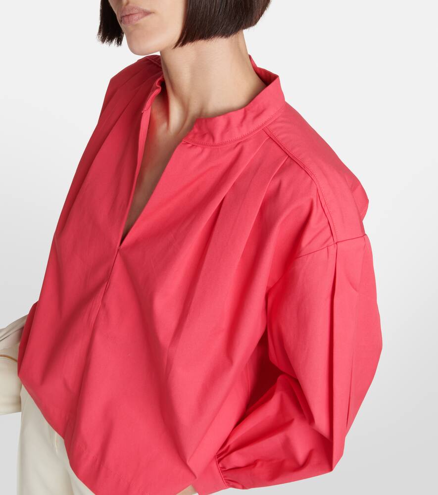 Shop Co V-neck Tton Blouse In Pink