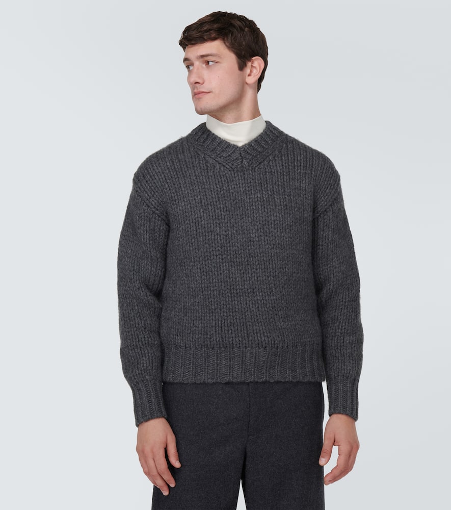 Jil Sander Wool And Alpaca Sweater In Grey