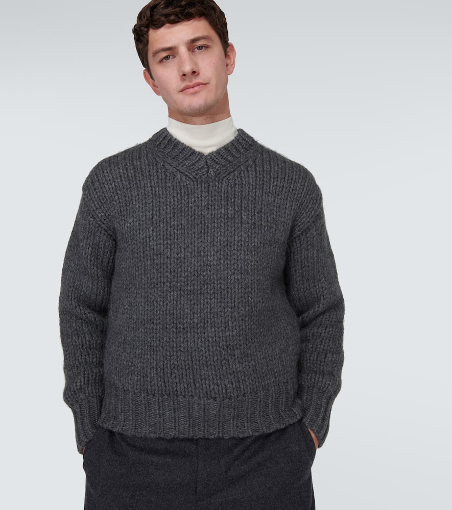 Jil Sander Wool And Alpaca Sweater In Grey
