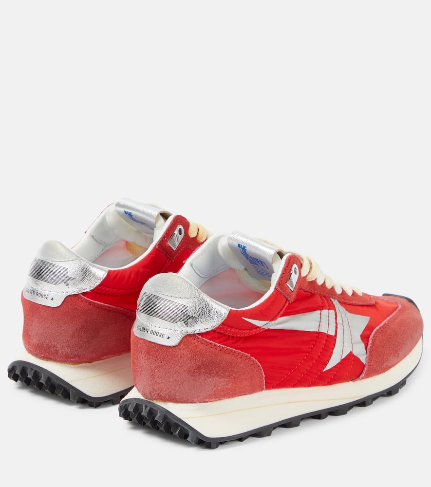 Golden Goose Low Top Sneakers Contrasting Panels In Red