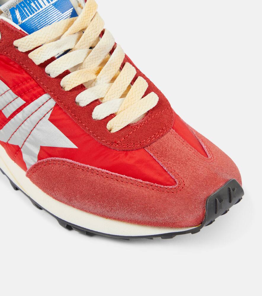 Golden Goose Low Top Sneakers Contrasting Panels In Red