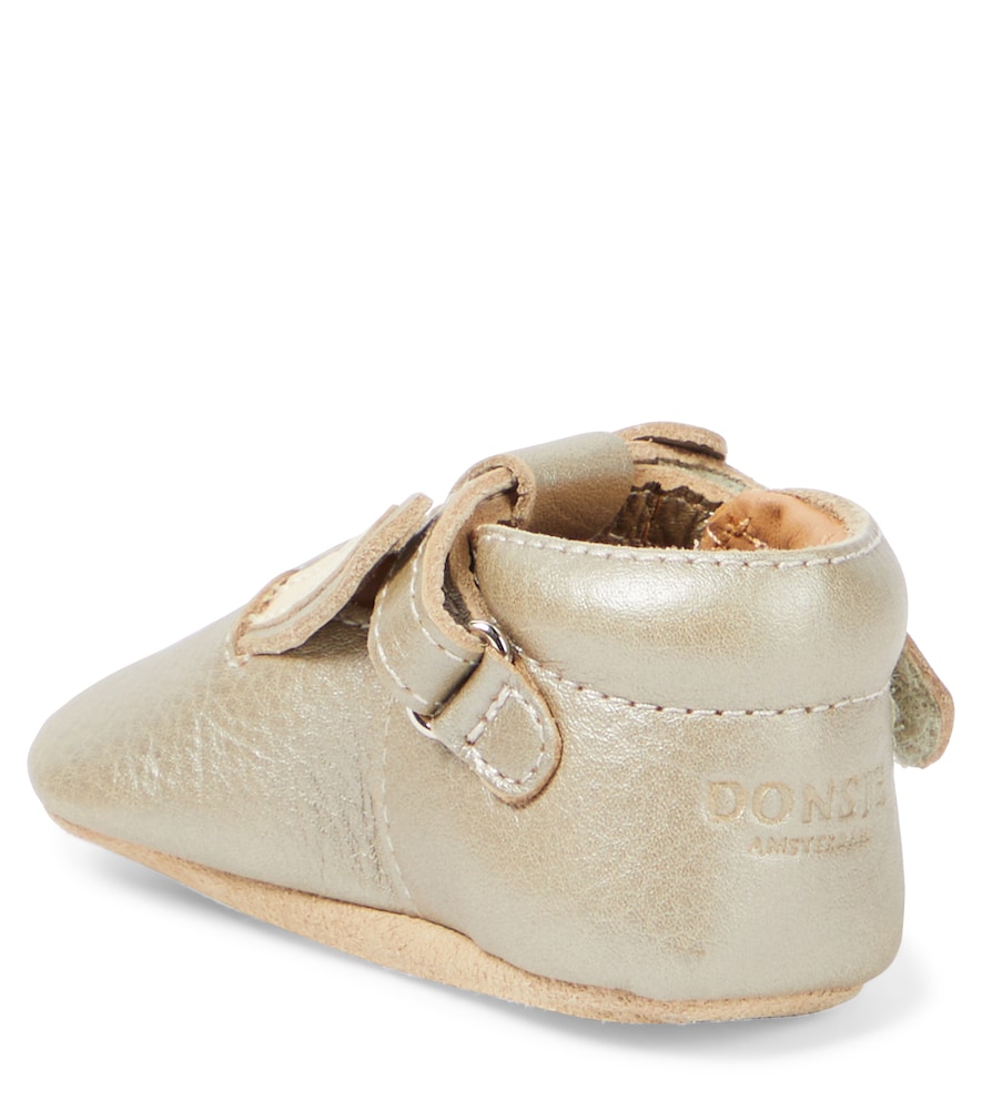  Donsje Donsje Baby Schuhe Blinc Bunny Aus Metallic-leder 