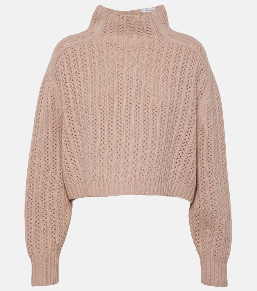 Max Mara Women's Pink Hodeida Wool And Cashmere Sweater Uk Size 18