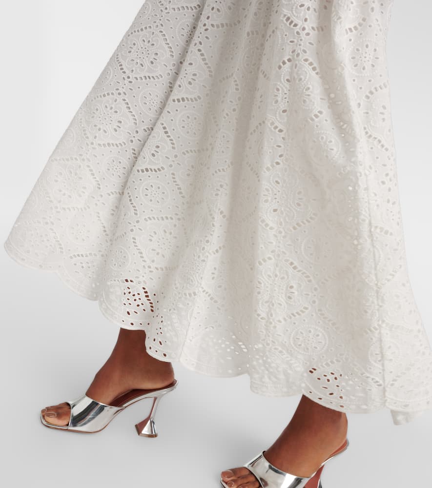 Shop Veronica Beard Vintry Broderie Anglaise Maxi Skirt In White