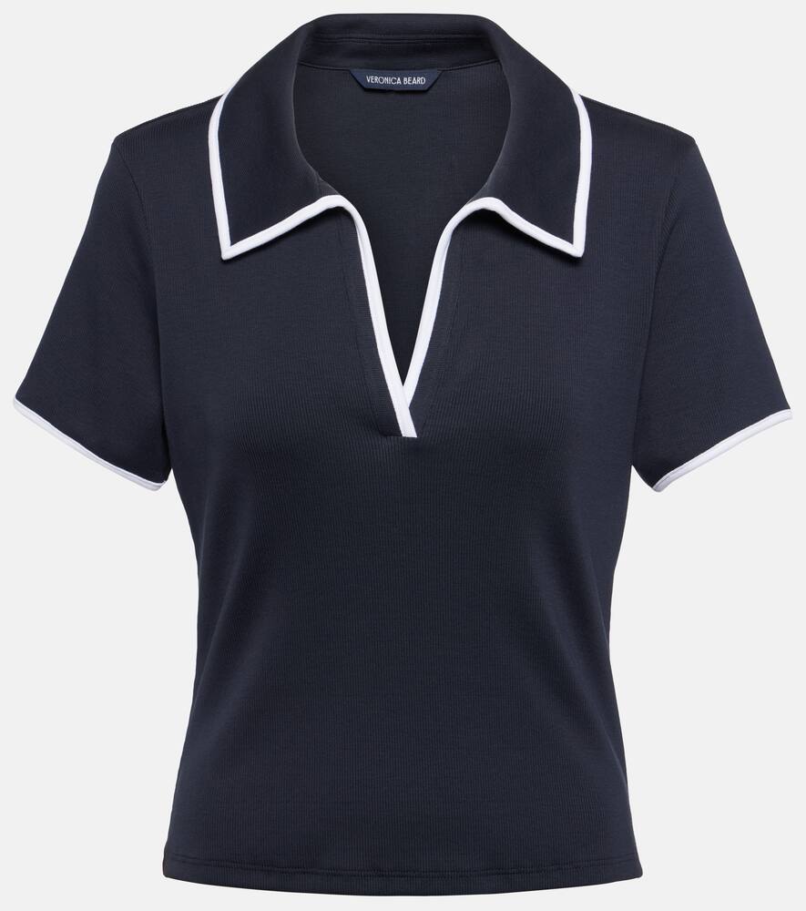 Veronica Beard Kearney cotton-blend polo shirt