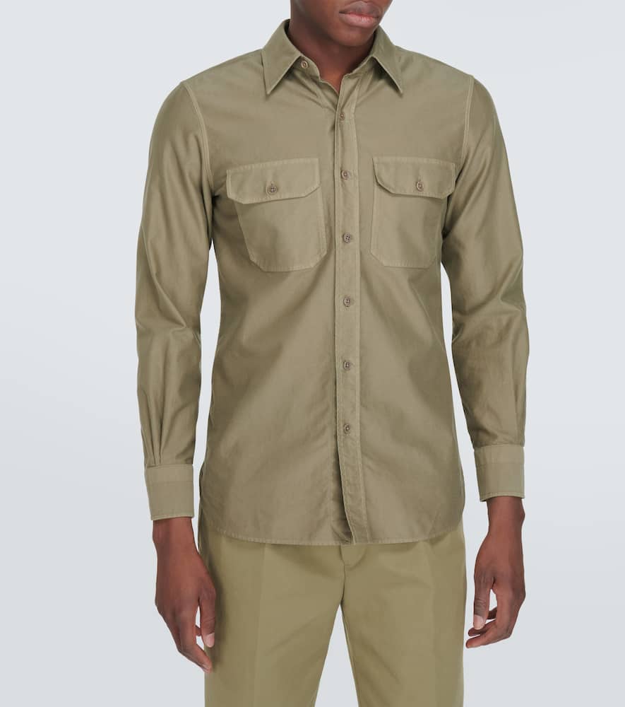 Tom Ford Cotton Shirt In Green