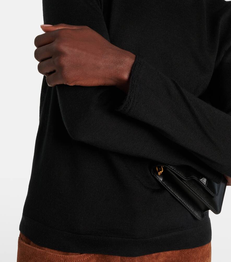 Tom Ford Cashmere And Silk Turtleneck Top In Black