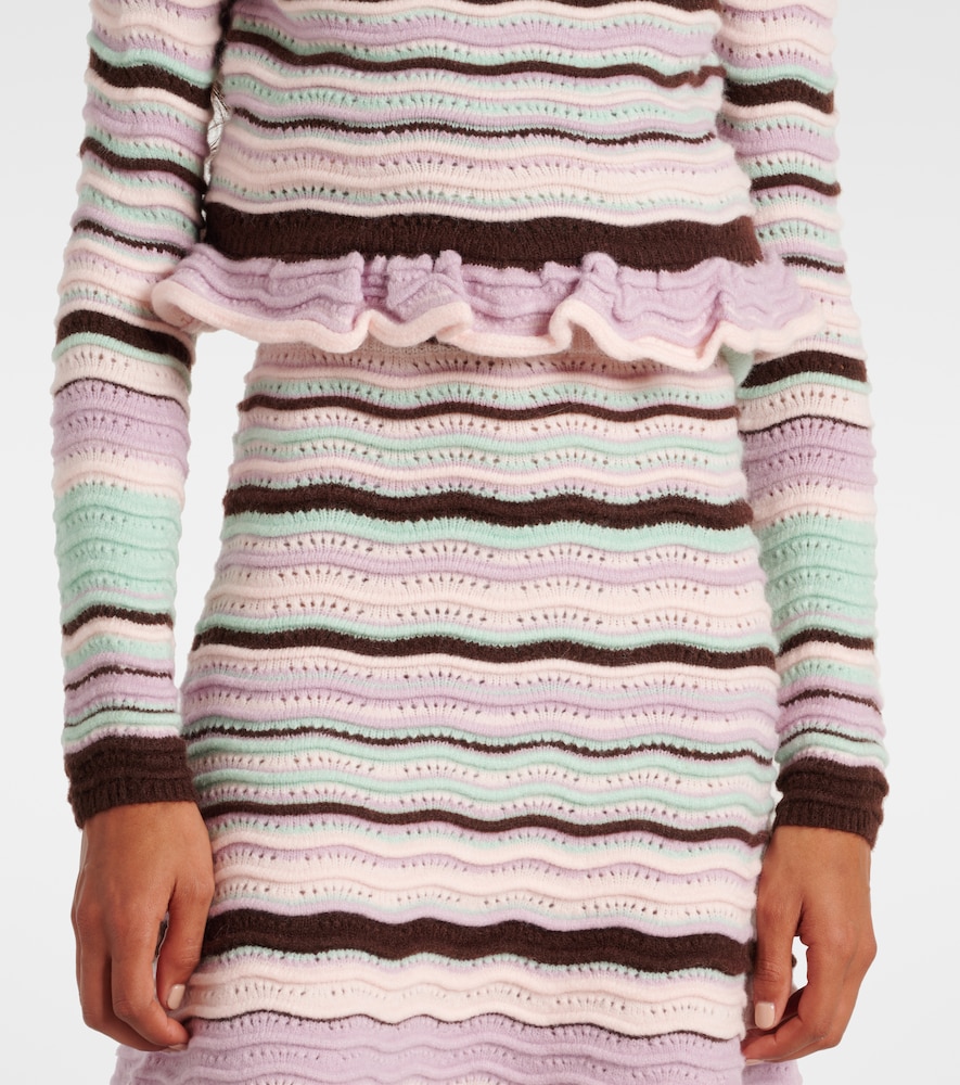  Susan Fang Susan Fang Striped Midi Skirt 
