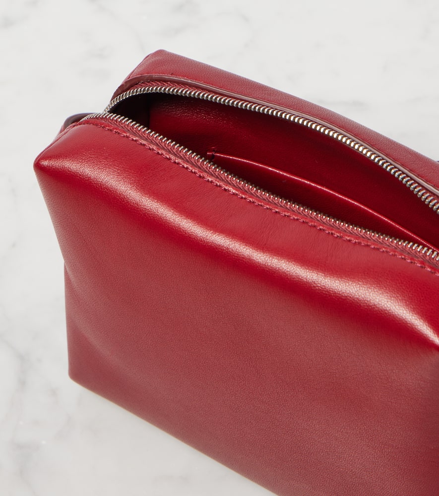 The Row Regent Leather Crossbody Bag In Red