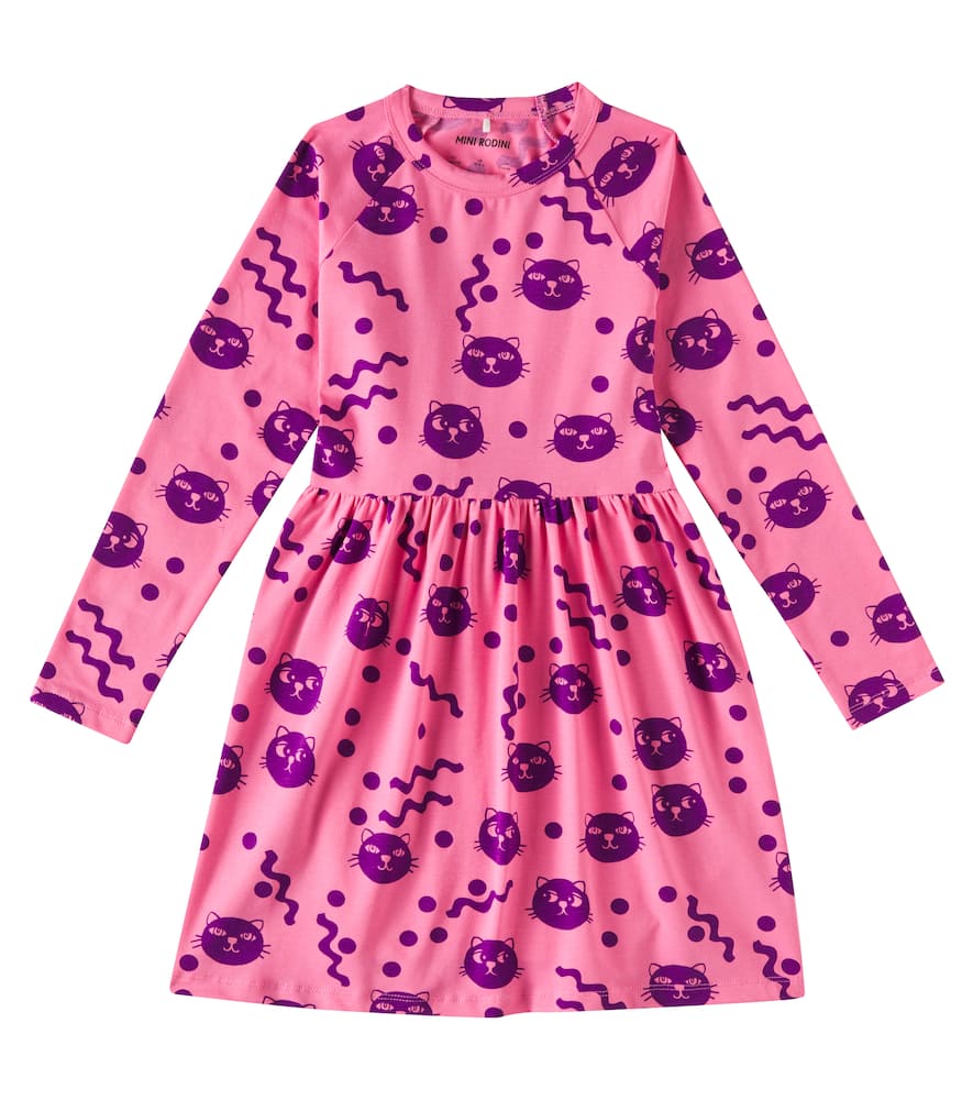 Mini Rodini Printed Dress In Pink