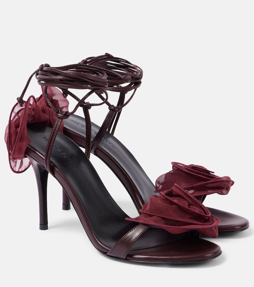 Magda Butrym Flowers Sandals Shoes In Burgund