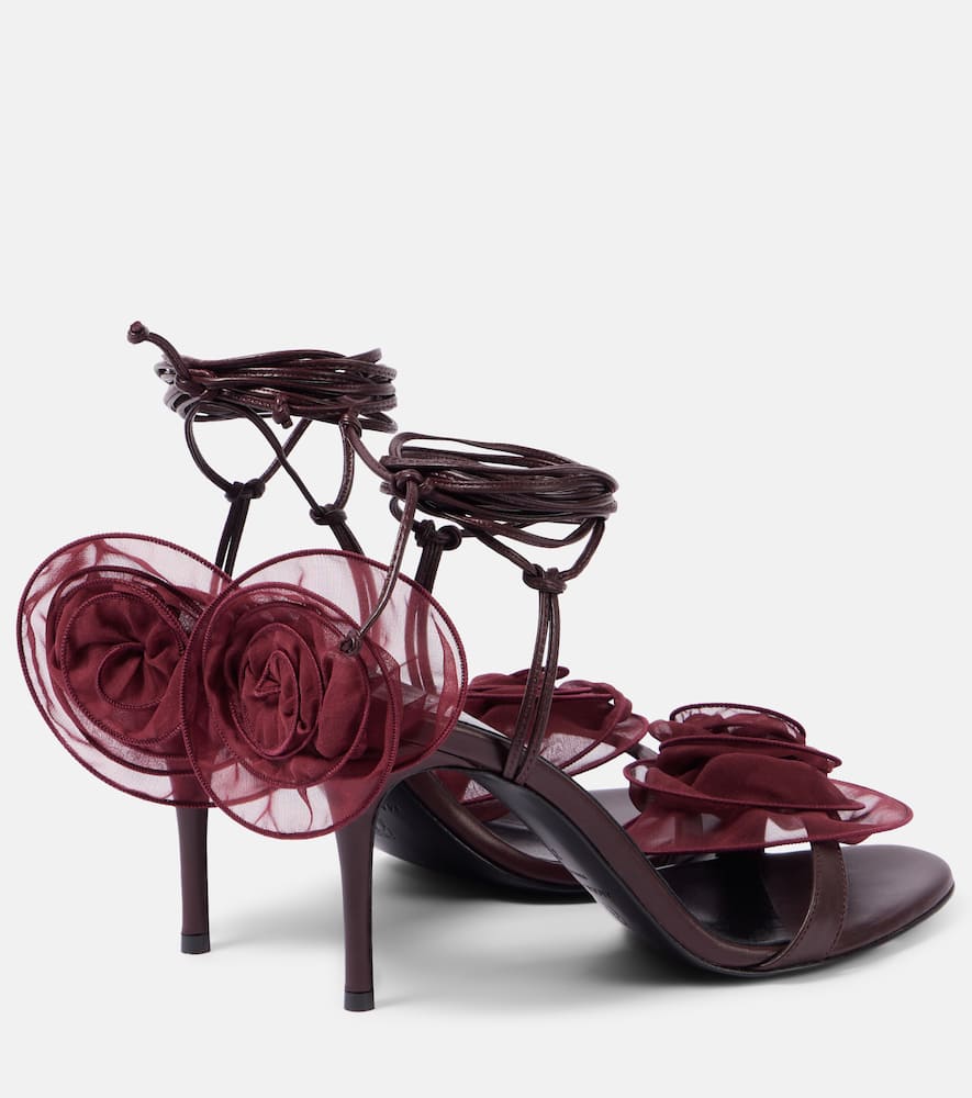 Magda Butrym Flowers Sandals Shoes In Burgund
