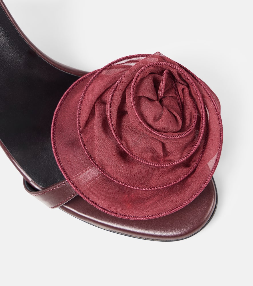 Magda Butrym Flowers Sandals Shoes In Burgund