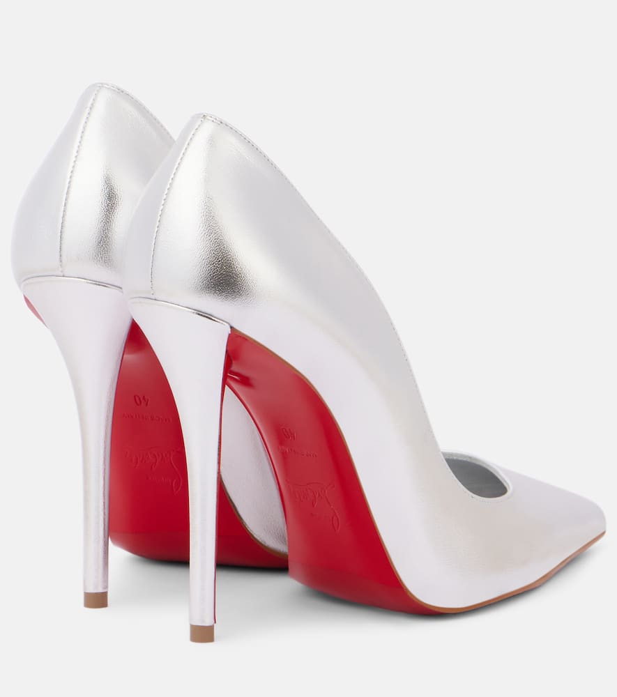 Christian Louboutin Miss Z Pumps In Silver Laminated Nappa Leather In Silver