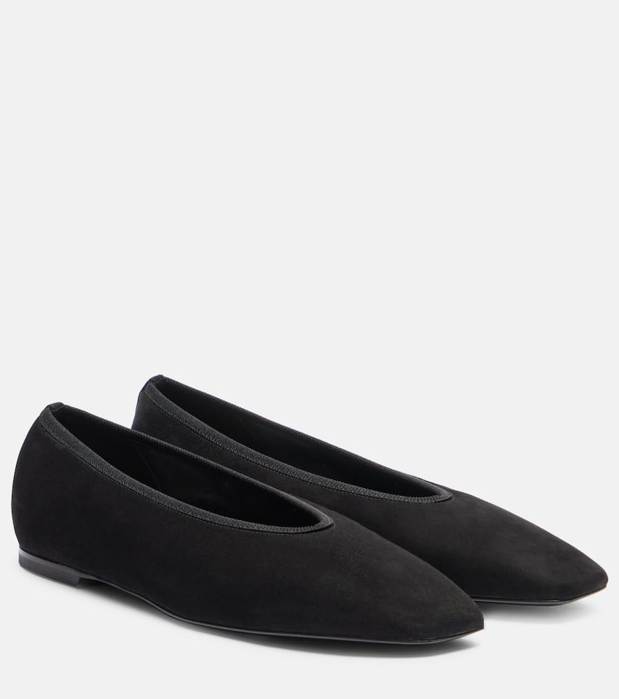 Suede ballet flats