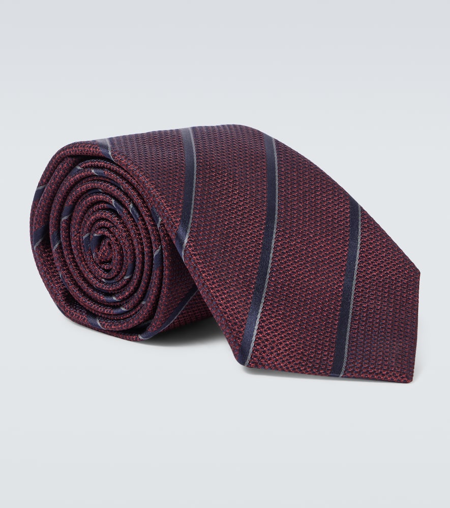 Striped silk tie