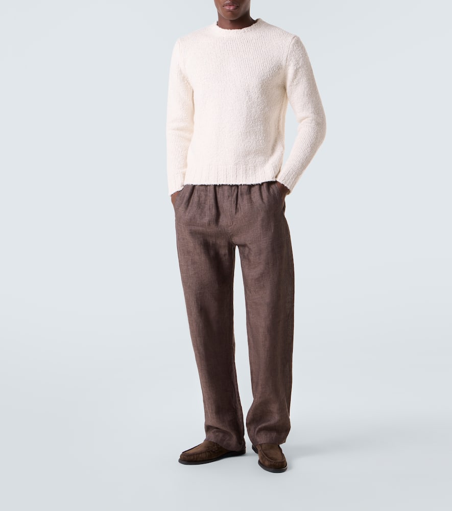 Saman Amel Gio Silk Sweater In White