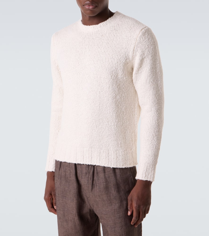 Saman Amel Gio Silk Sweater In White