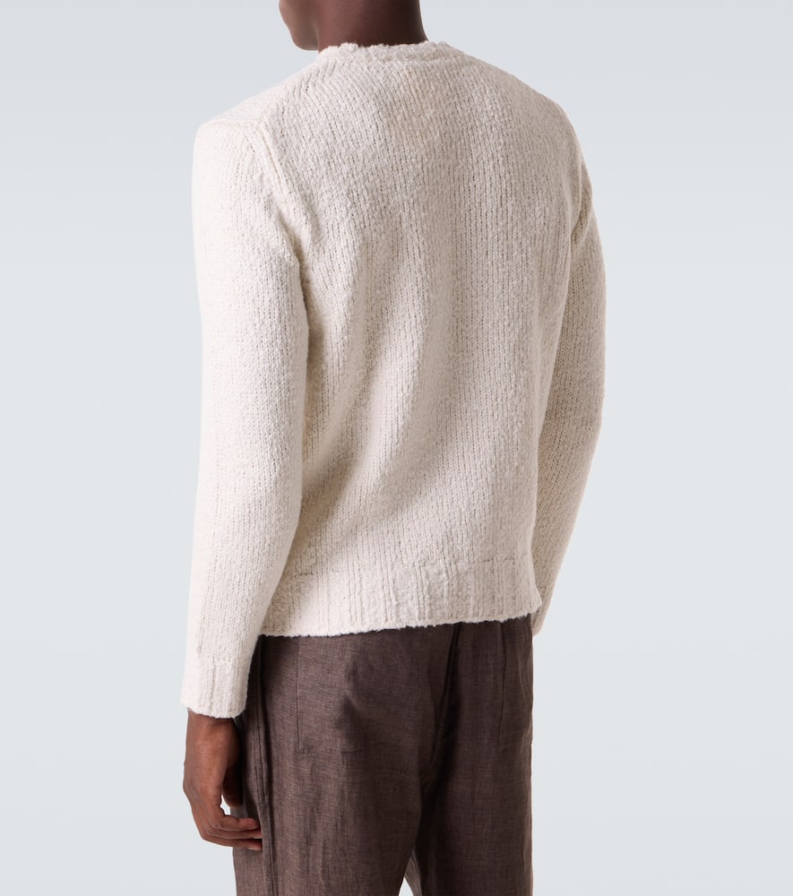 Saman Amel Gio Silk Sweater In White