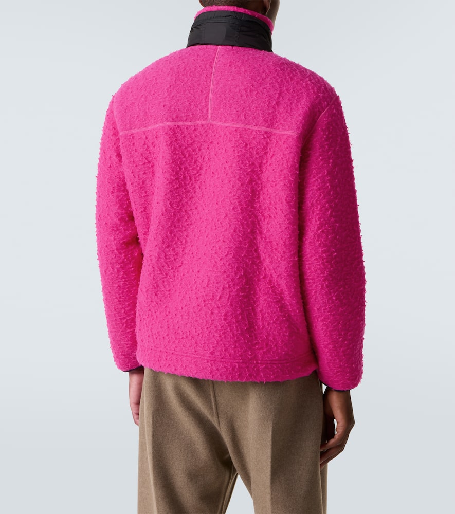 Stone Island Mens Fuchsia Marina Long-sleeve Wool Blend Sweater In Pink