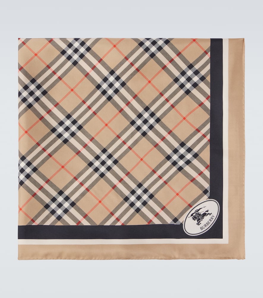 Burberry Check silk twill scarf