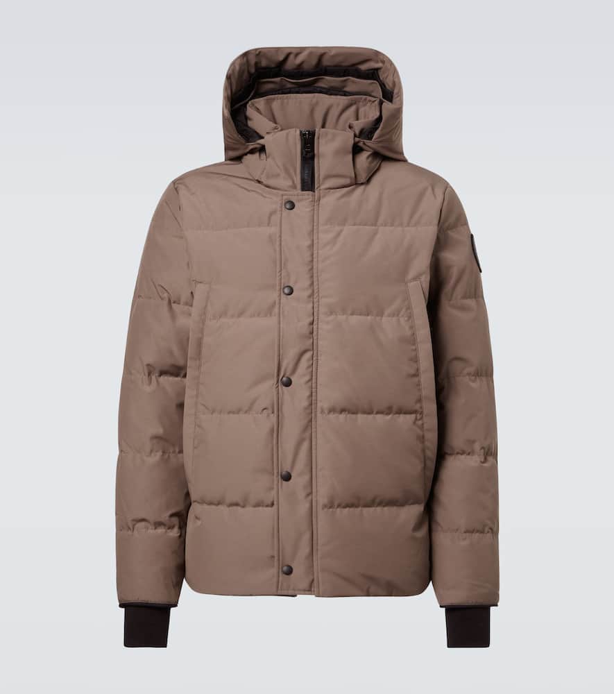 Canada Goose Black Label Wyndham Hooded Down Jacket In Brown