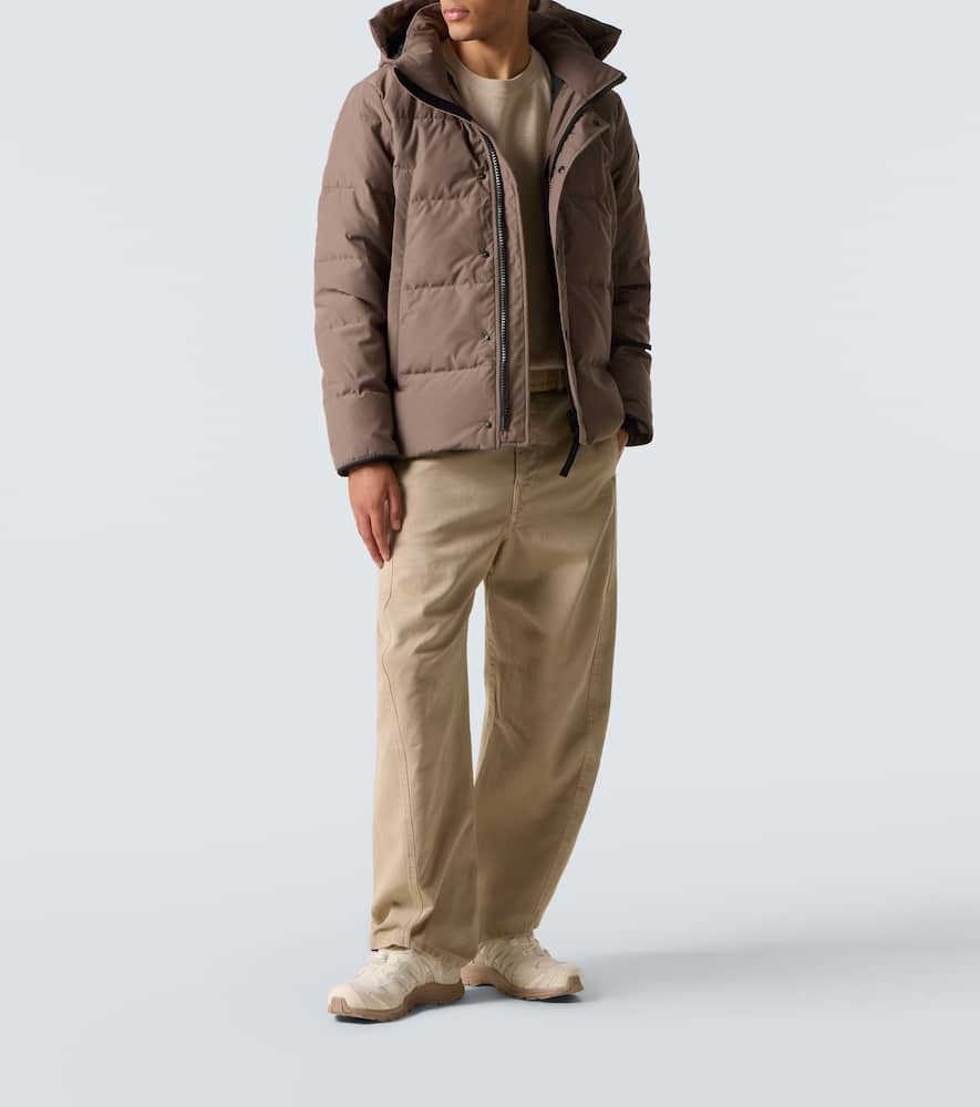 Canada Goose Black Label Wyndham Hooded Down Jacket In Brown