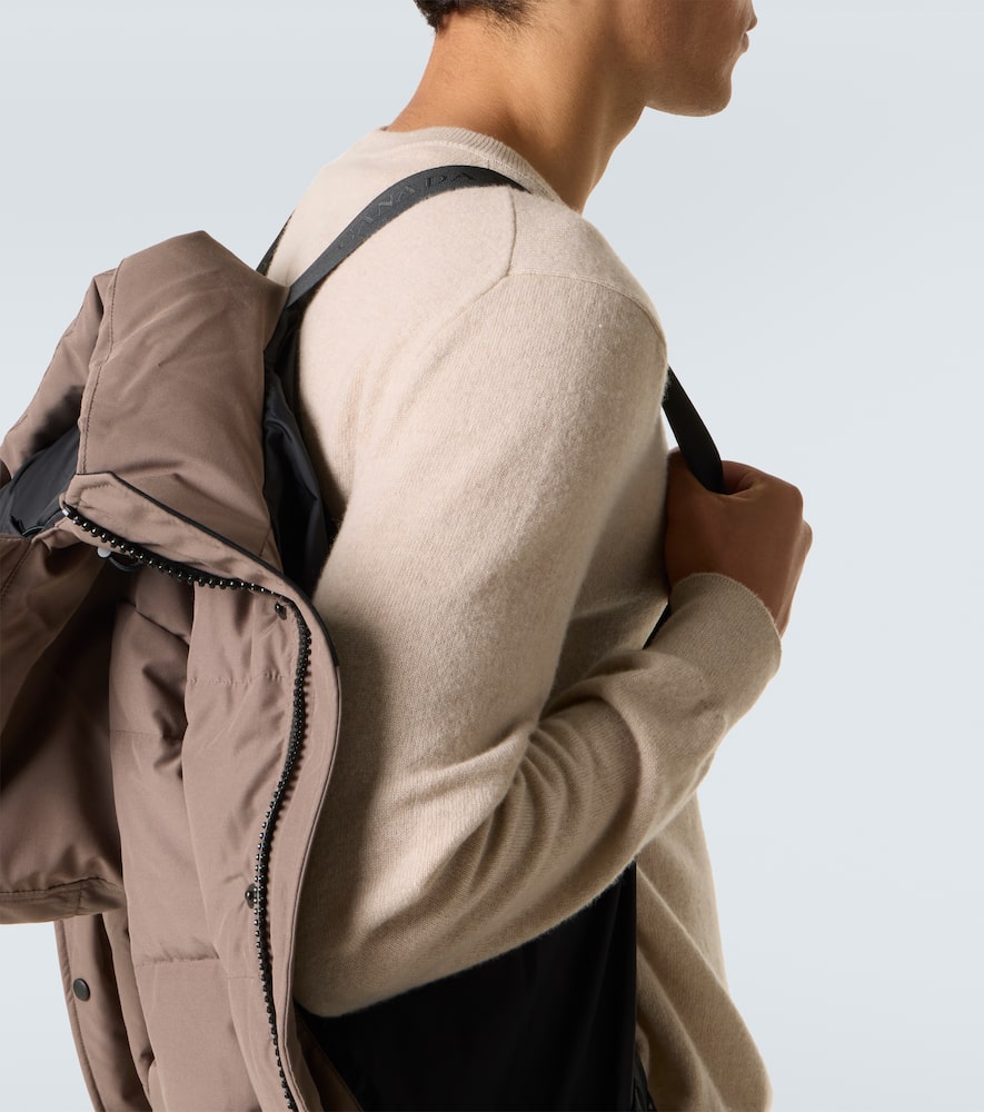 Canada Goose Black Label Wyndham Hooded Down Jacket In Brown