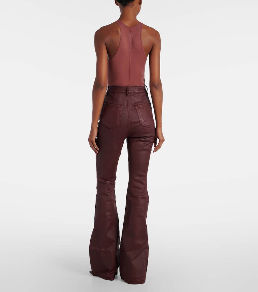 Rick Owens Bolan High-rise Bootcut Jeans In Red