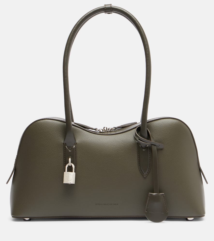 Stella Mccartney Stella Ryder Medium Faux Leather Shoulder Bag In Black
