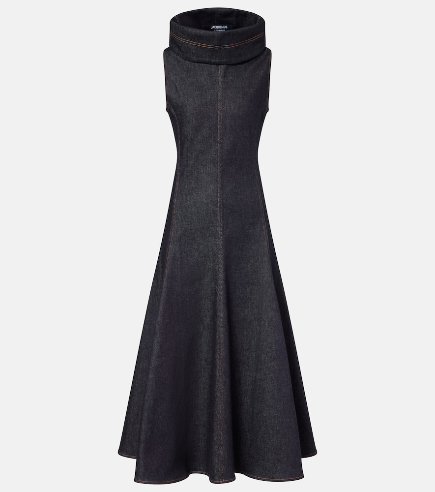 Denim midi dress