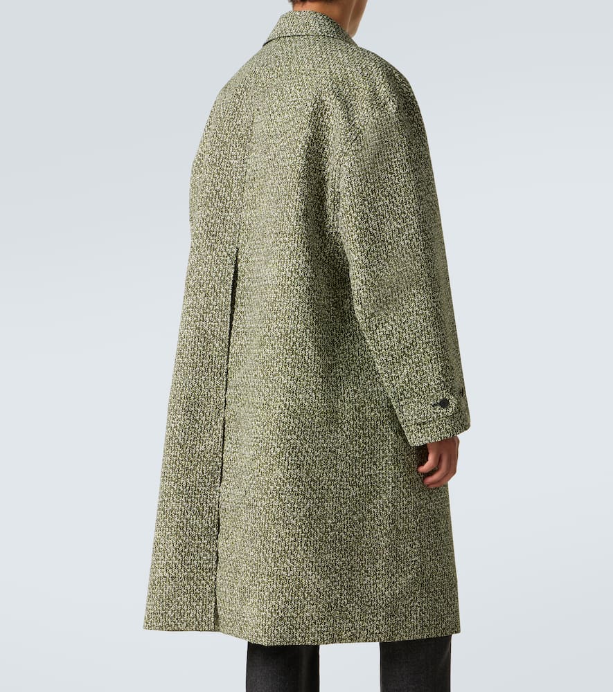 Gucci Mantel Aus Tweed In Green